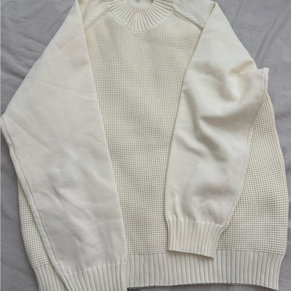 Muji Men's Off-White Crewneck Sweater - Picture 1 of 2